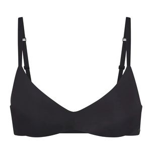 NWT SKIMS Wireless Form Push Up Plunge Bra Onyx 34C